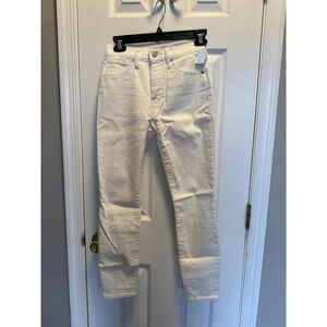 New Lucky Brand Bridgette Skinny High Rise White Skinny Jean Sz 0/25